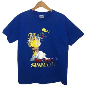 Monty Python Spamalot Graphic Tee Broadway Musical Comedy Blue T Shirt Youth L